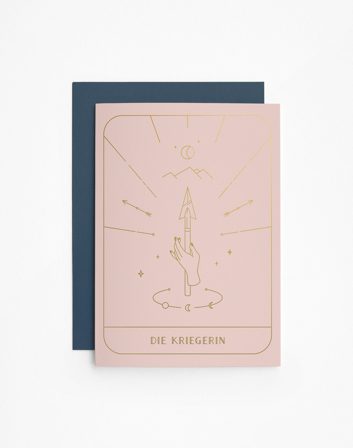 Klappkarte Tarot Kriegerin mit Umschlag