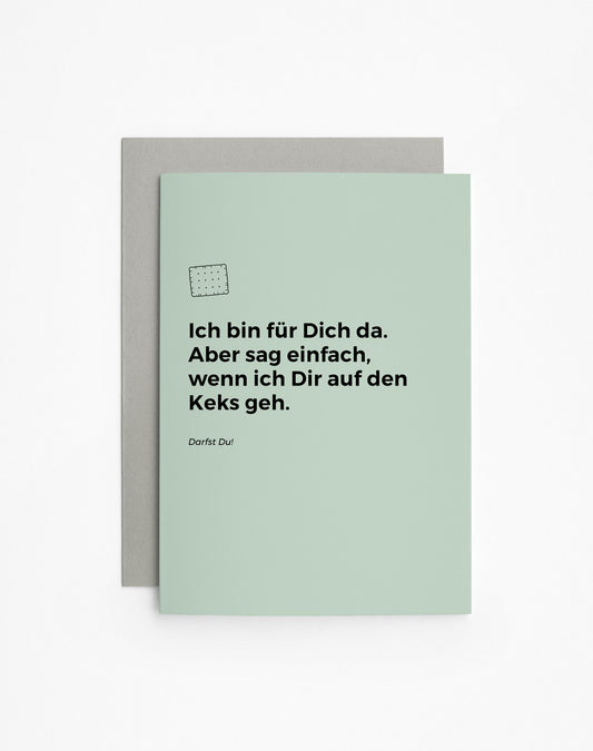 Klappkarte Keks mit Umschlag