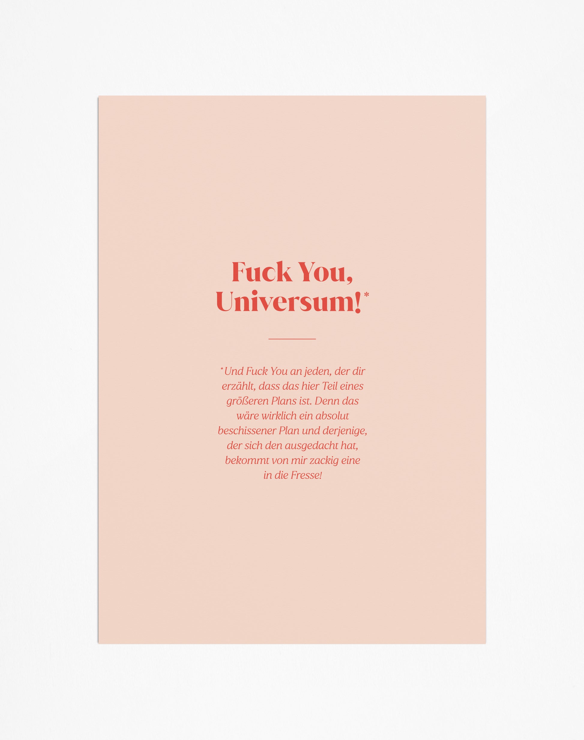 Din A4 Poster FU Universum