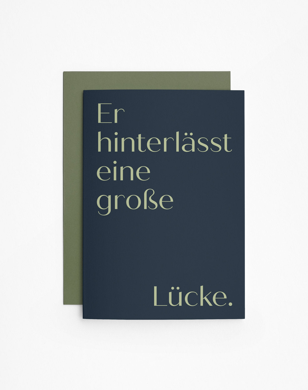 Trauerkarte Große Lücke ER mit Umschlag