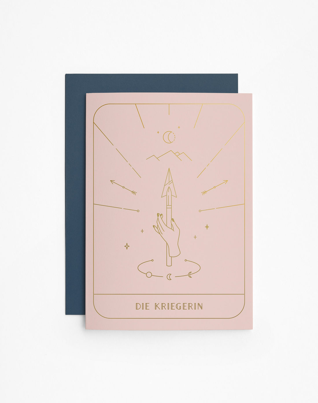 Klappkarte Tarot Kriegerin mit Umschlag