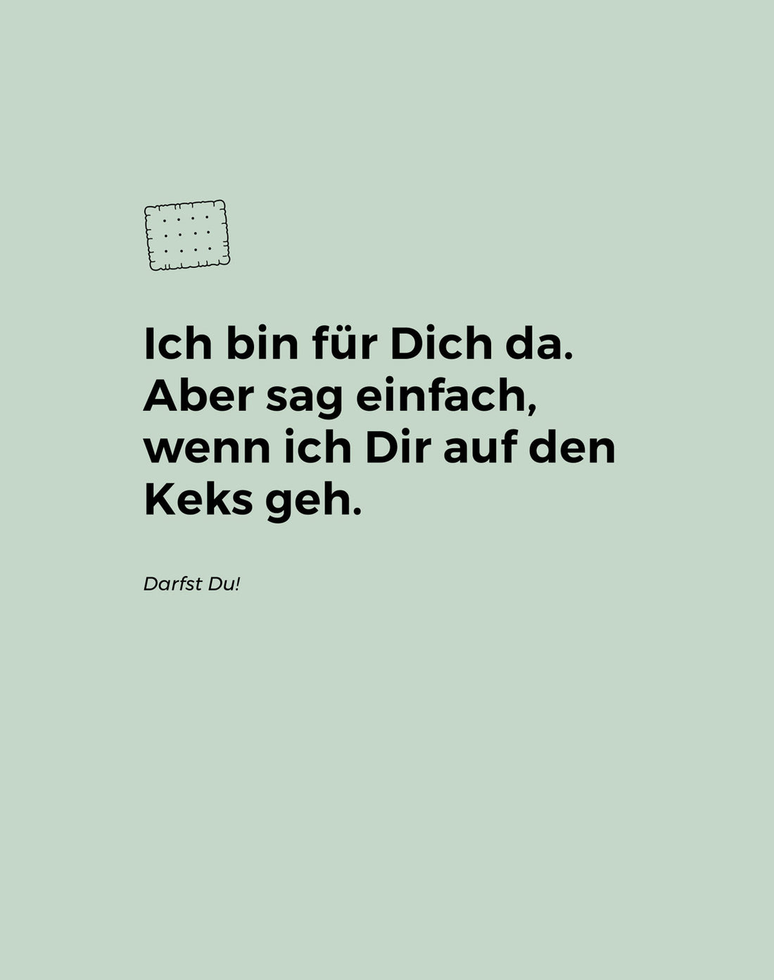 Klappkarte Keks mit Umschlag