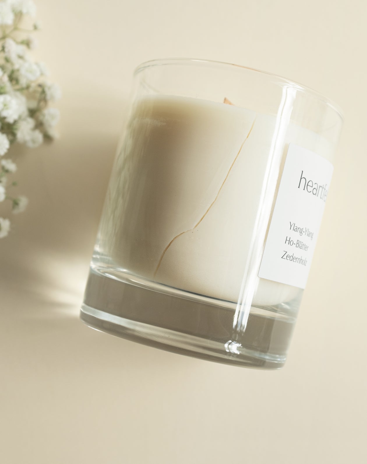 Aromakerze mit Holzdocht B-Ware
