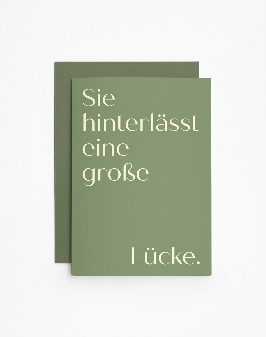 Klappkarte Große Lücke SIE mit Umschlag