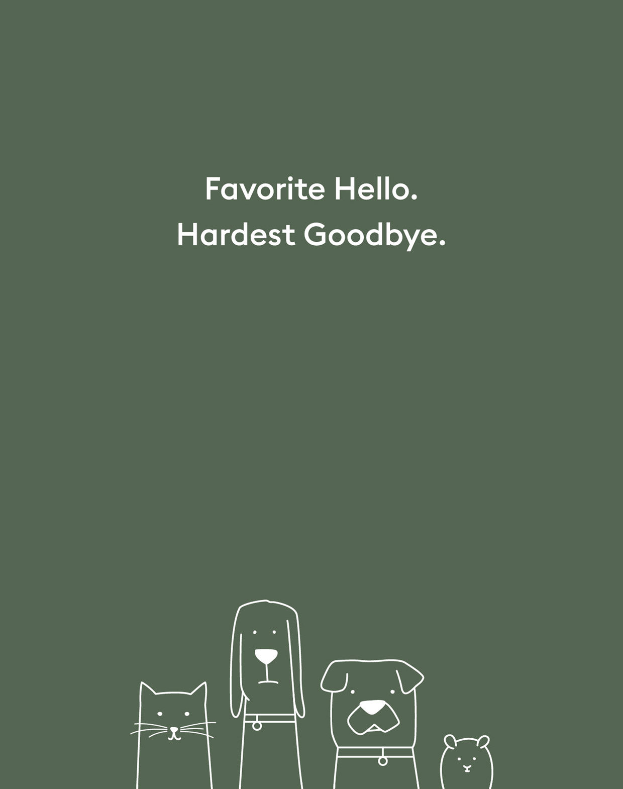 Closeup Karte Hello & Goodbye